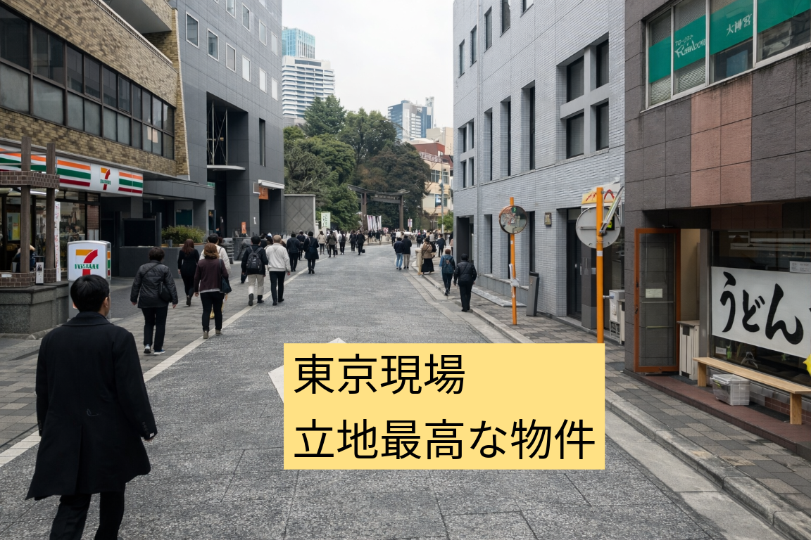 東京大神宮へ向かう道路沿いの現場調査|立地の力を感じた一日