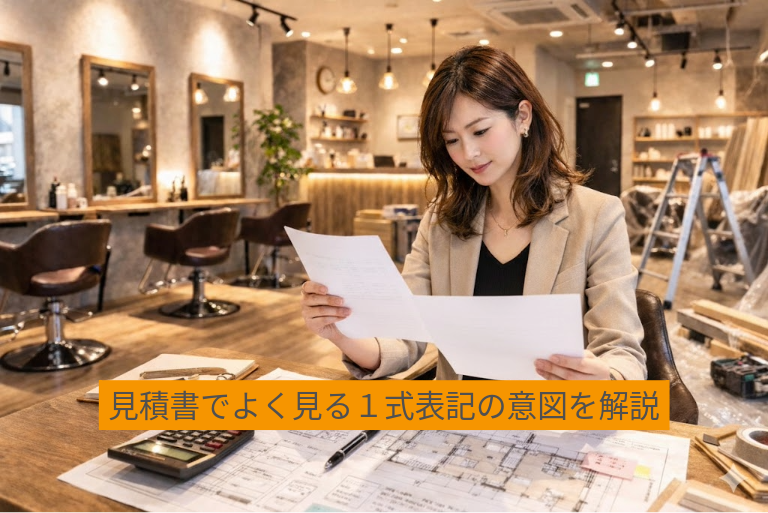 店舗工事の見積書の見方